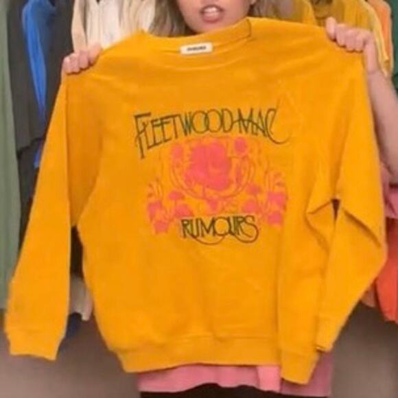 DAYDREAMER Fleetwood Mac Floral Reverse Sweatshirt, New without Tag MSRP $145 - Picture 11 of 11